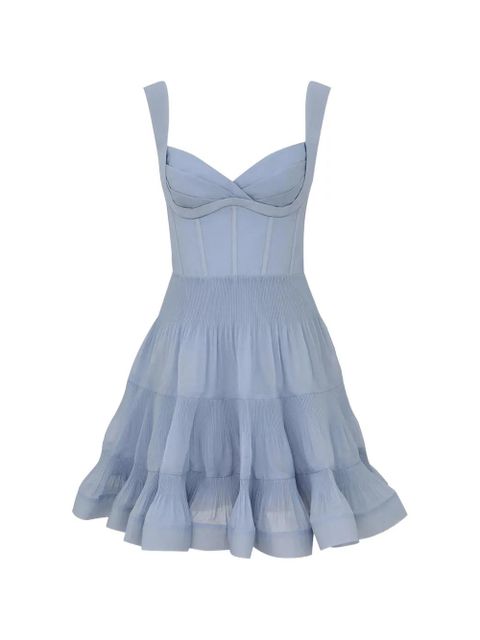 ZIMMERMANN pleated draped mini dress - Blue - zdjęcie produktu nr 1