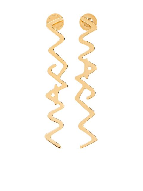 Marni logo drop earrings - Gold - zdjęcie produktu nr 1