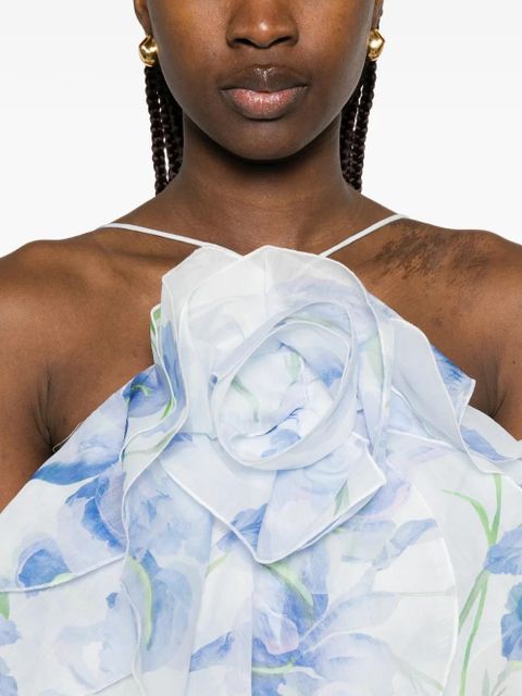 Aje Pandorea layered floral maxi dress - Blue