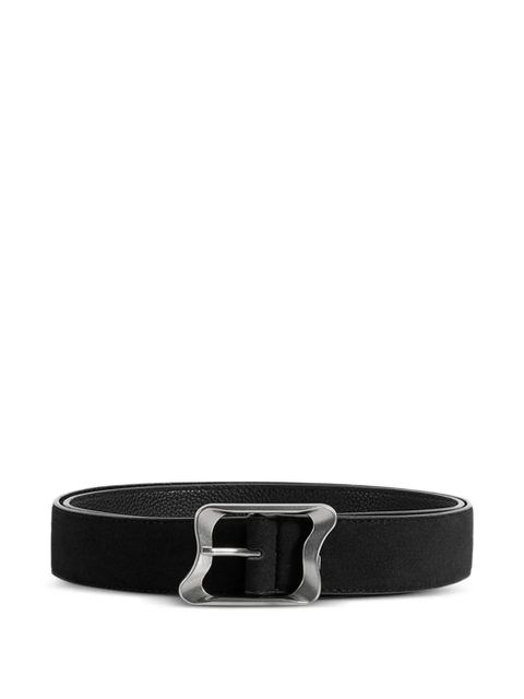 Manière De Voir Eleanor sculpted-buckle leather belt - Black - zdjęcie produktu nr 1