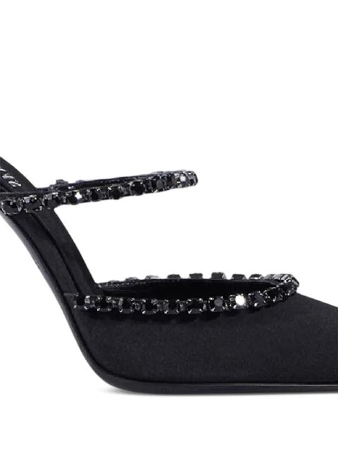 Paris Texas Lidia crystal-embellished pointed mules - Black