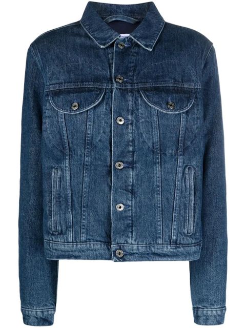 Off-White logo-detail denim jacket - Blue