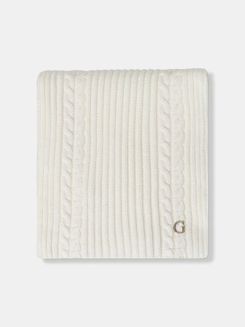 Guess szalik damski kolor beżowy gładki AW5383 POL03 - zdjęcie produktu nr 2