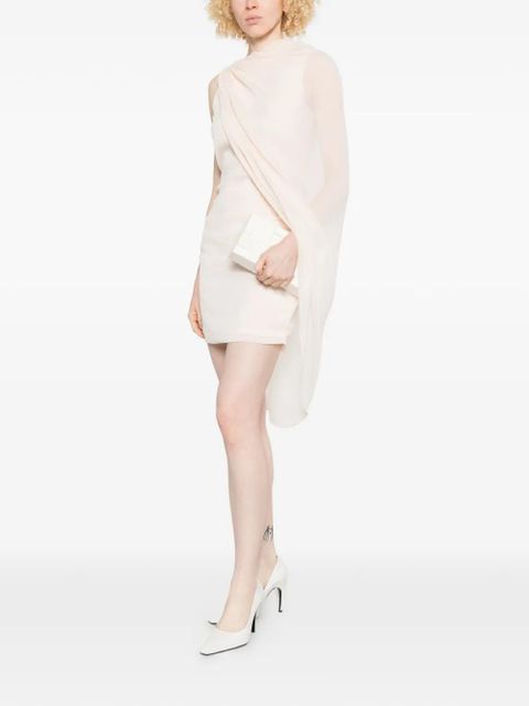 ROTATE BIRGER CHRISTENSEN chiffon cape dress - Neutrals - zdjęcie produktu nr 2