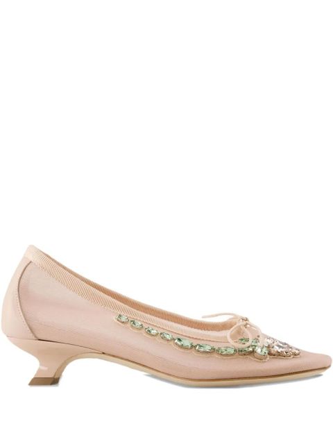 Simone Rocha 30mm crystal-embellished pumps - Pink - zdjęcie produktu nr 1