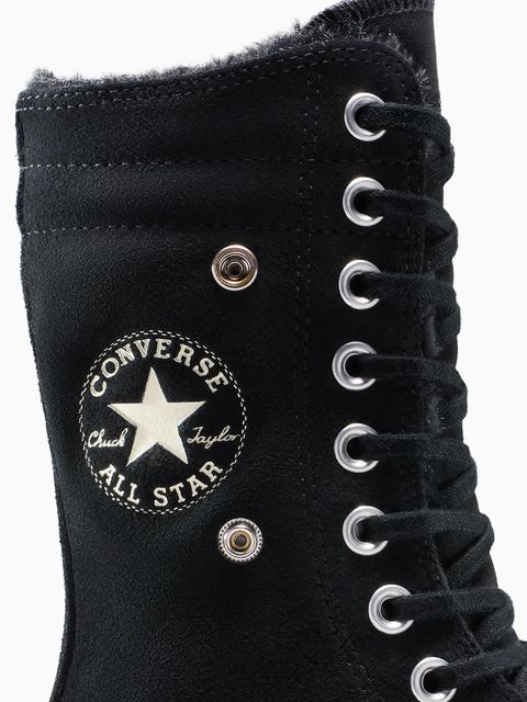 Converse trampki Chuck Taylor All Star Star Fold Over Lift kolor czarny A15229C