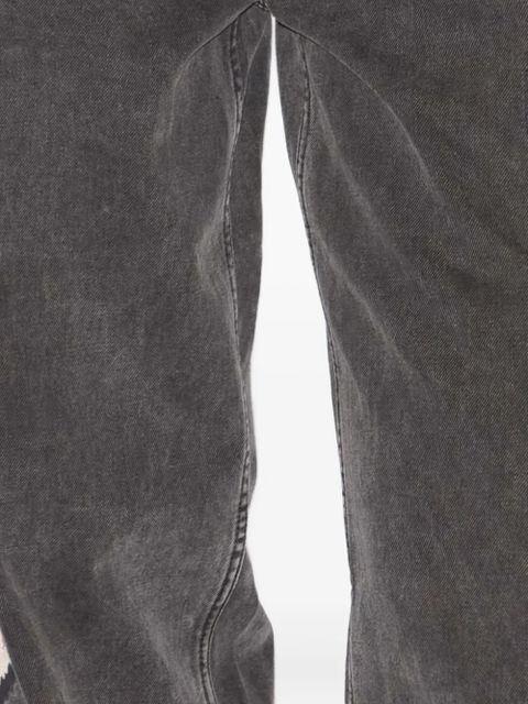 ISABEL MARANT Maella fringed embroidered jeans - Grey