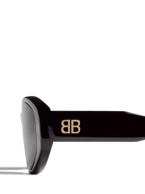 Balenciaga Eyewear Nova oval sunglasses - Black