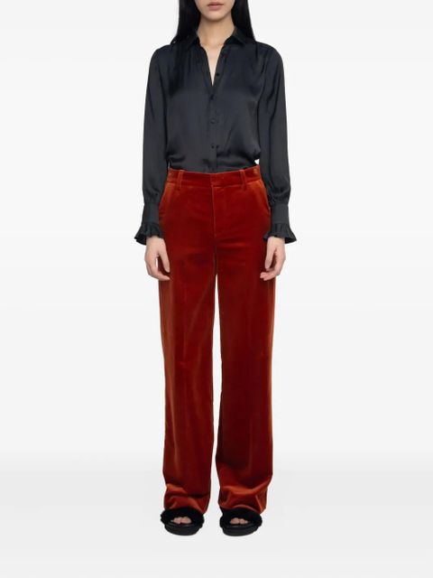 Zadig&Voltaire wide-leg velvet trousers - Red - zdjęcie produktu nr 2