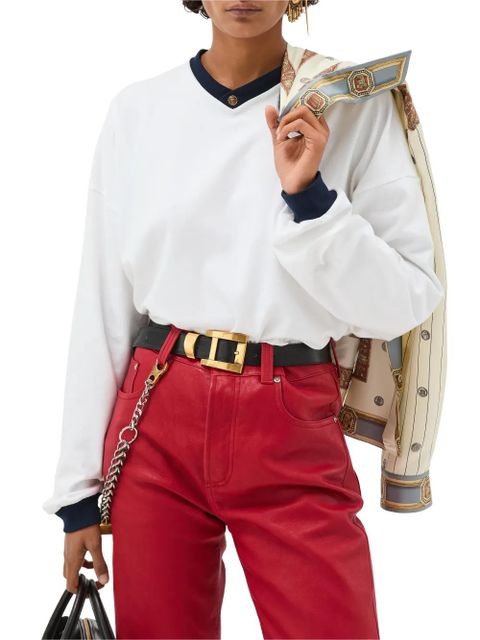 Versace V-neck top - White