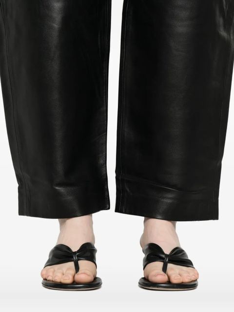 St. Agni leather straight-leg trousers - Black