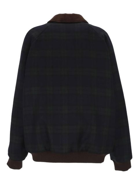 Miu Miu cord-collar checked jacket - Blue - zdjęcie produktu nr 2