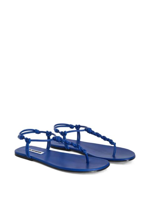 Jil Sander knotted-strap flat sandals - Blue - zdjęcie produktu nr 2