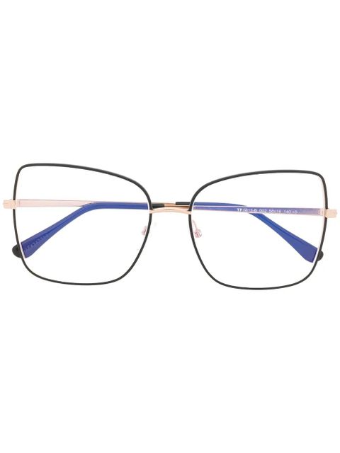 TOM FORD Eyewear FT5613B square-frame glasses - Gold - zdjęcie produktu nr 1