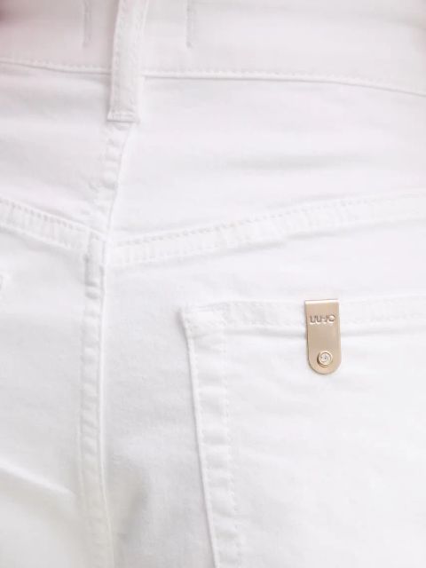 Liu Jo szorty damskie kolor biały z aplikacją high waist WA5460.T4033