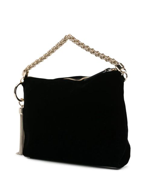 Jimmy Choo Callie velvet clutch bag - Black