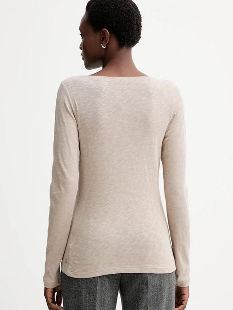 Marc O'Polo longsleeve bawełniany kolor beżowy 510226152199