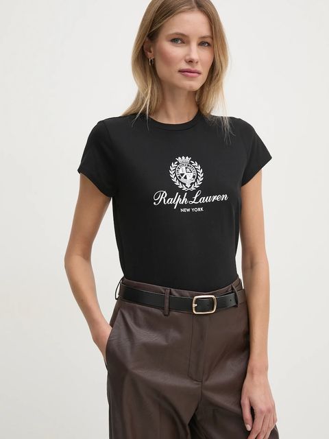 Polo Ralph Lauren t-shirt bawełniany damski kolor czarny 211952901