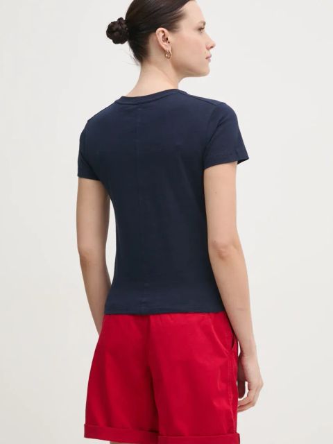Tommy Hilfiger t-shirt bawełniany damski kolor granatowy WW0WW44433