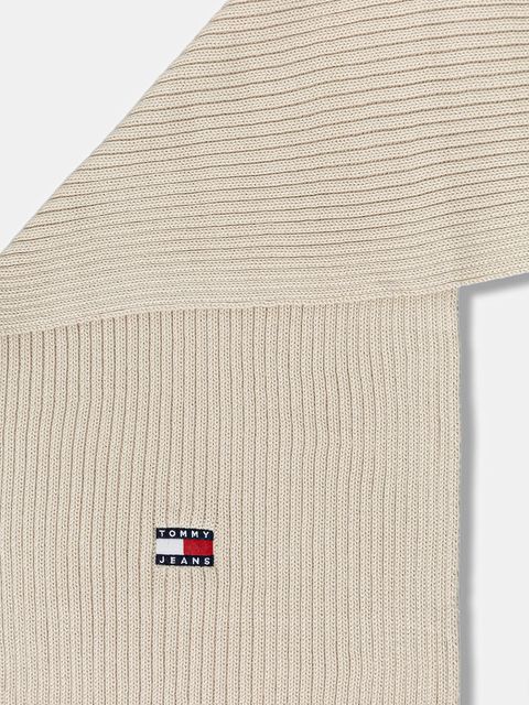 Tommy Jeans szalik bawełniany damski kolor beżowy gładki AW0AW18045 - zdjęcie produktu nr 2