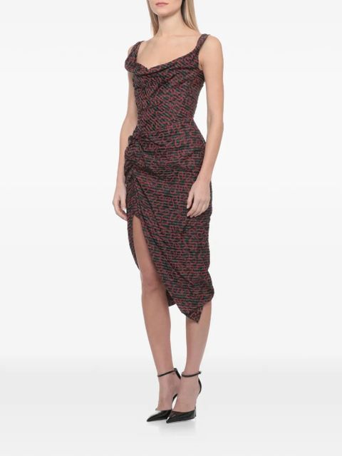 Vivienne Westwood draped patterned dress - Red