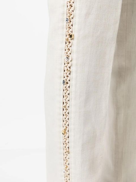 Jacquemus Le Pantalon Tibau Brodé tailored trousers - White