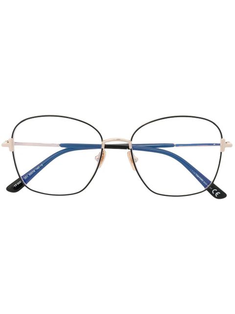 TOM FORD Eyewear round-frame glasses - Gold - zdjęcie produktu nr 1