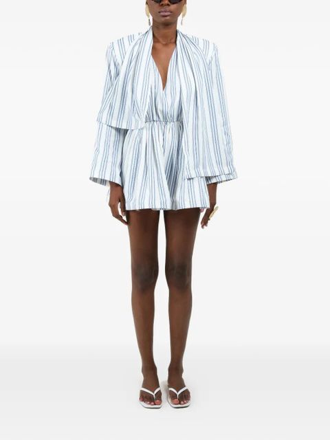 Rowen Rose striped scarf mini dress - White - zdjęcie produktu nr 1