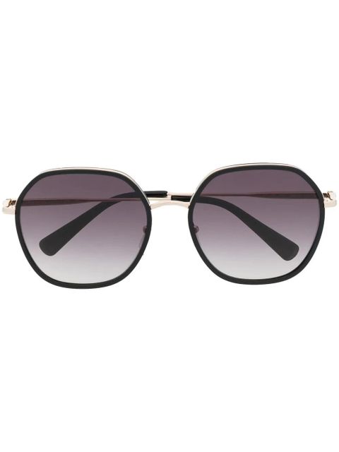 Longchamp logo-engraved oversized sunglasses - Black - zdjęcie produktu nr 1