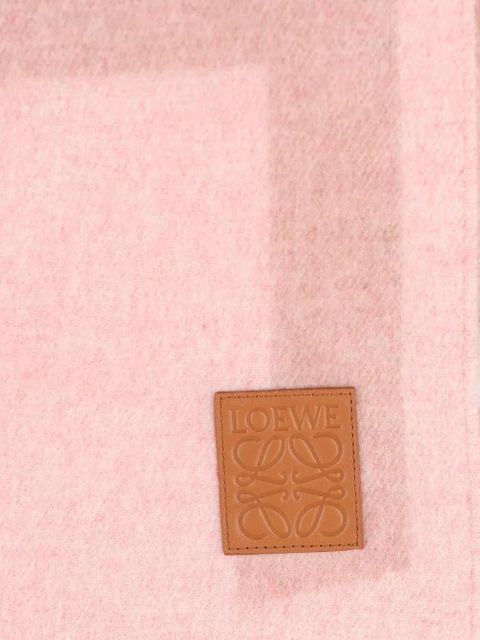 LOEWE jacquard-logo fringed scarf - Pink - zdjęcie produktu nr 2
