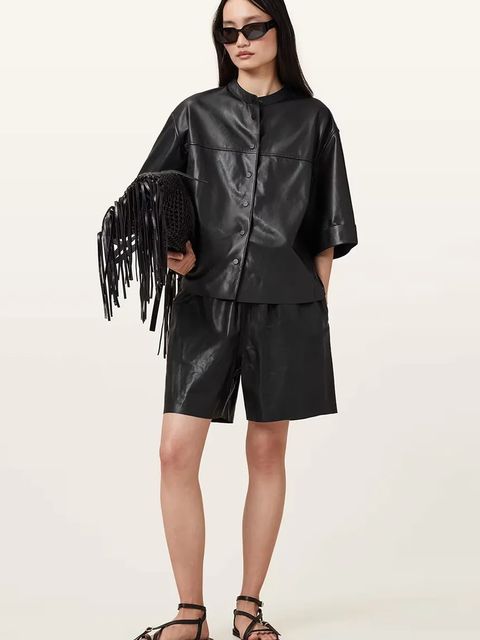 AllSaints szorty skórzane ARLA