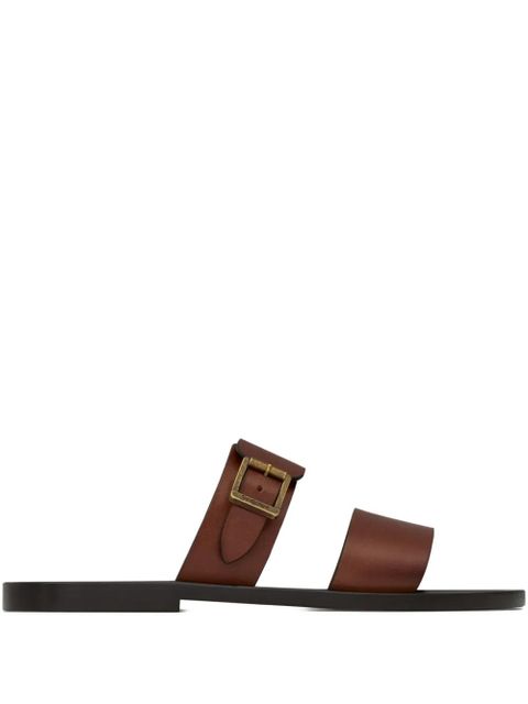 Saint Laurent buckle-fastening leather sandals - Brown - zdjęcie produktu nr 1