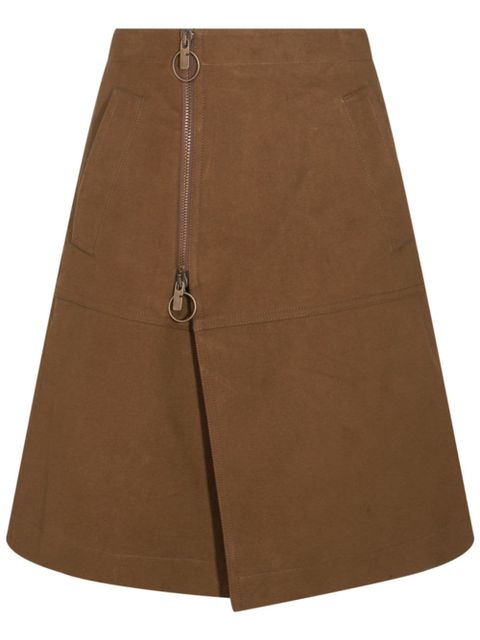 Burberry cotton midi skirt - Brown - zdjęcie produktu nr 1