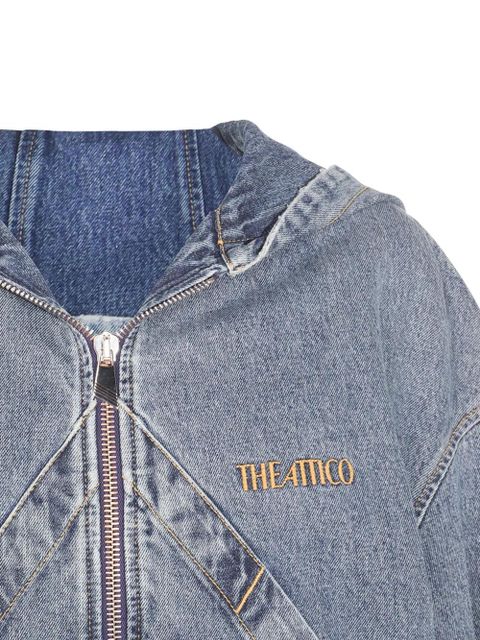 The Attico hooded denim bomber jacket - Blue - zdjęcie produktu nr 2