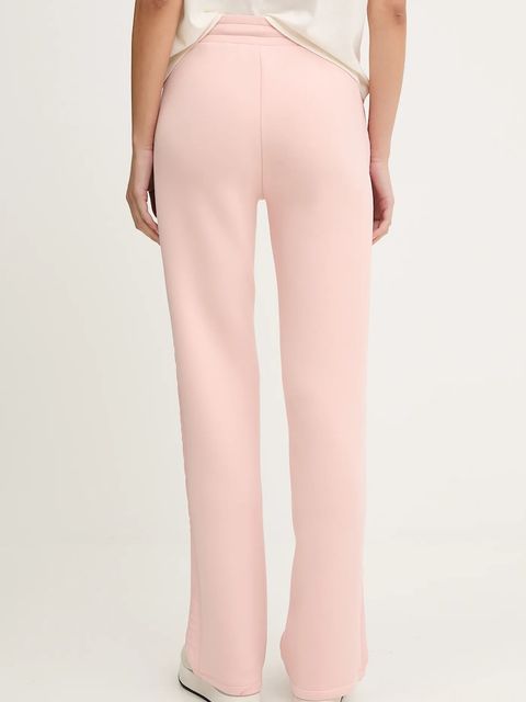 Guess spodnie dresowe kolor różowy z nadrukiem