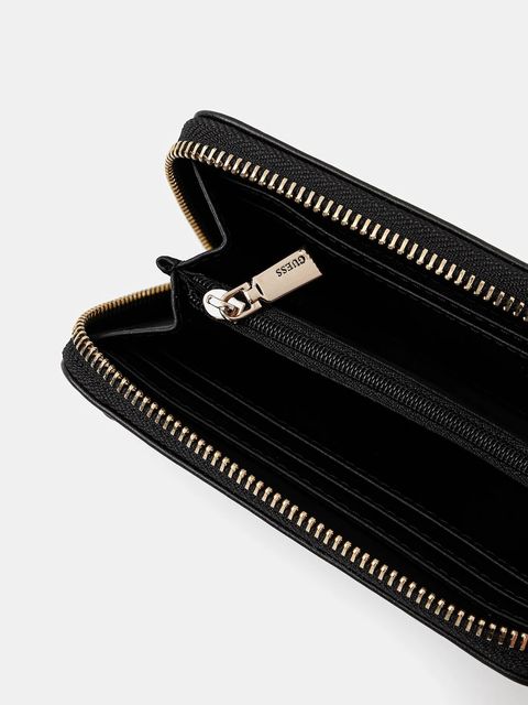 Guess portfel TATUM damski kolor czarny SWNG96 67140