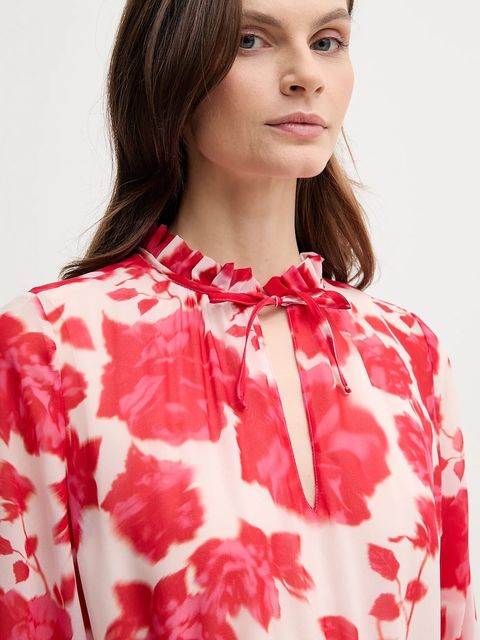 Marc Aurel sukienka kolor czerwony midi rozkloszowana 6532-1010-24783