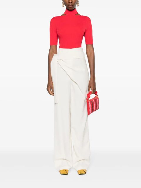 Cult Gaia Brianna ribbed knitted top - Red - zdjęcie produktu nr 2