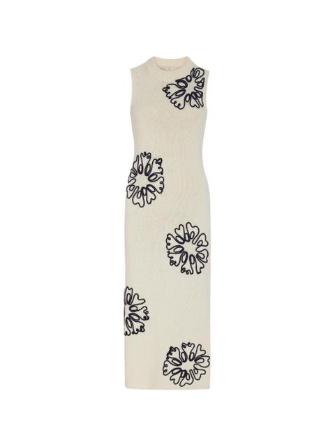 Marie Oliver Patricia floral midi dress - Neutrals - zdjęcie produktu nr 1