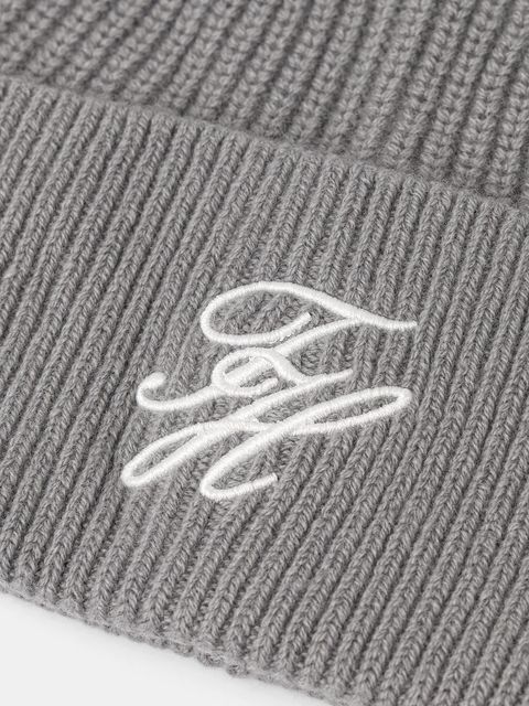 Tommy Hilfiger czapka wełniana kolor szary AW0AW18515