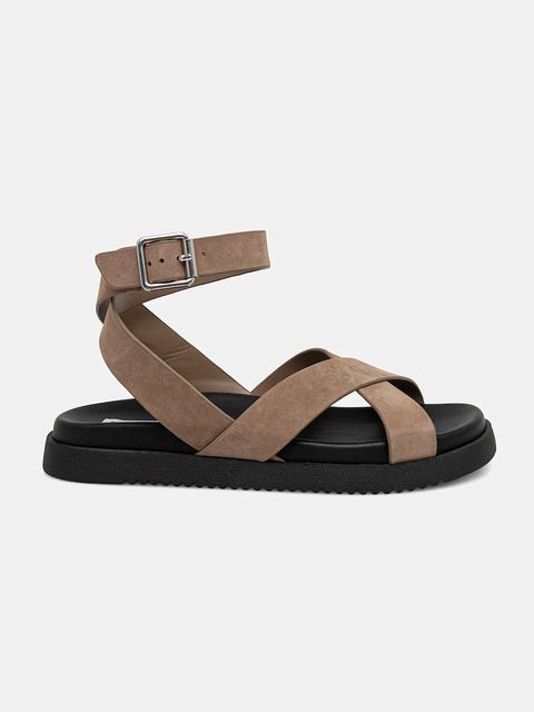 Steve Madden sandały zamszowe My Bestie damskie kolor brązowy SM11003787