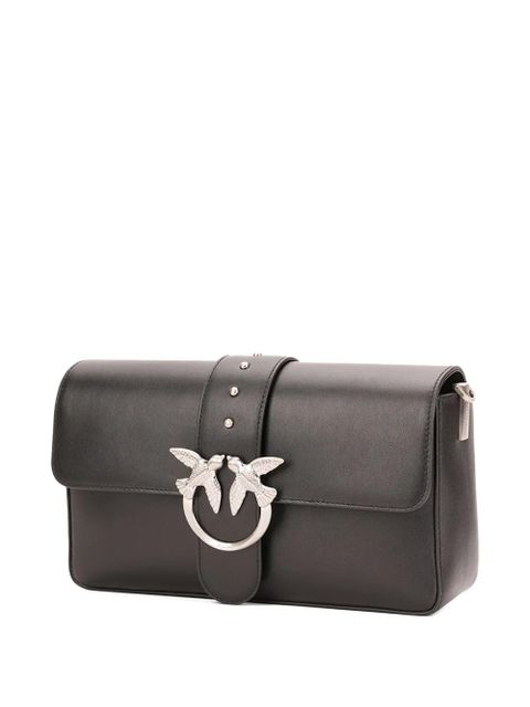PINKO studded bird-detail leather shoulder bag - Black