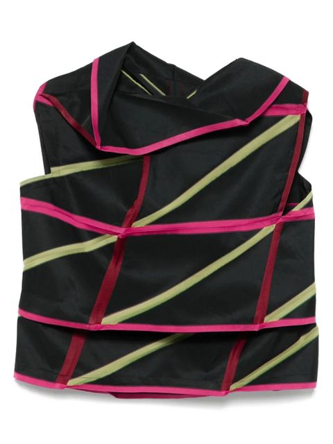 132 5. Issey Miyake jacquard top - Black - zdjęcie produktu nr 1