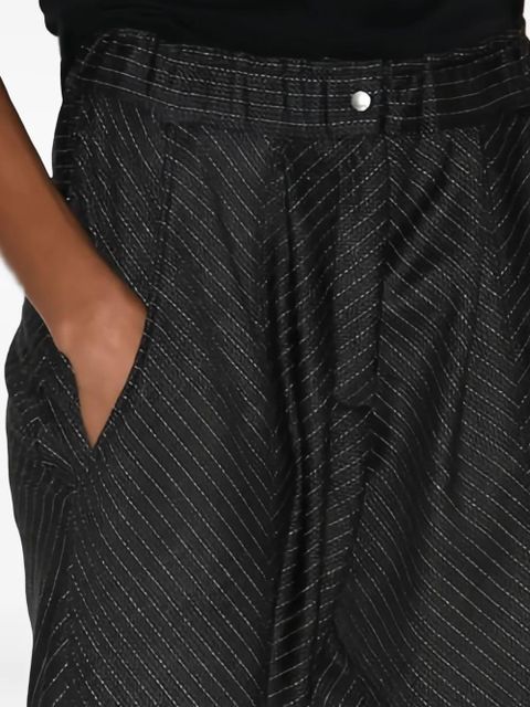 ISABEL MARANT herringbone-pattern elastic-waist trousers - Grey