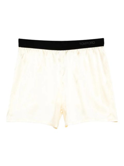 TOM FORD elasticated-waistband pajama shorts - Yellow - zdjęcie produktu nr 1
