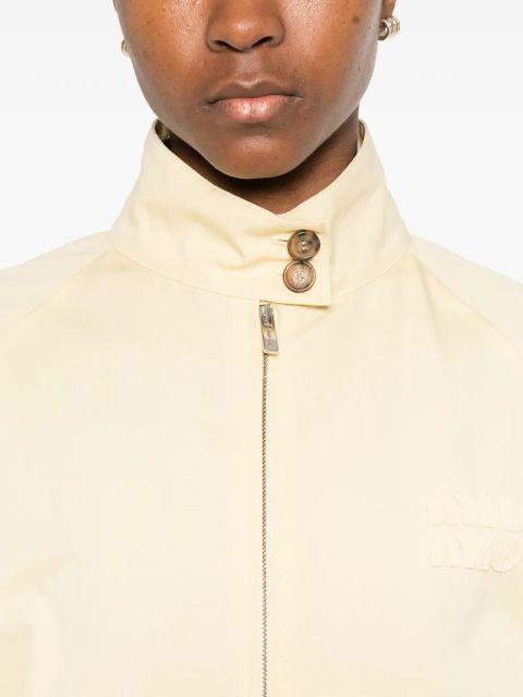Miu Miu logo-lettering jacket - Yellow
