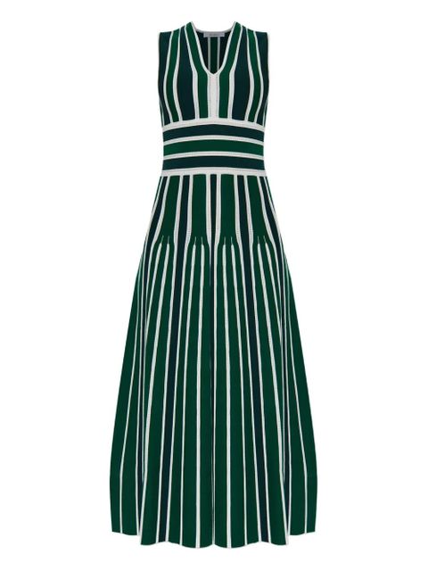 Max Mara Tallone striped A-line dress - Green - zdjęcie produktu nr 1