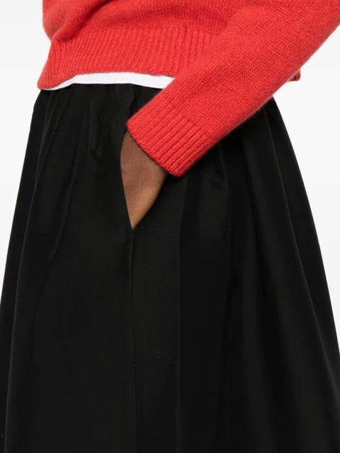 TOTEME zip-fastening midi skirt - Black