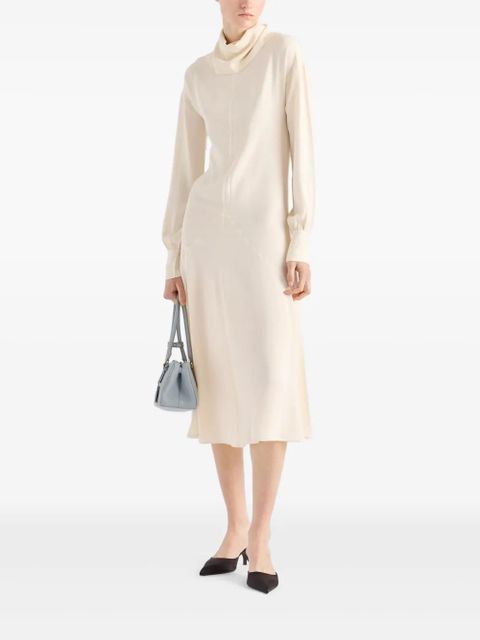 Prada silk midi dress - Neutrals - zdjęcie produktu nr 2