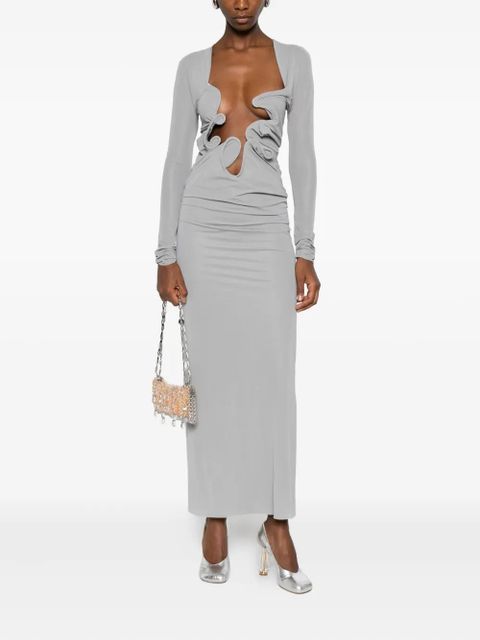 Christopher Esber long-sleeved draped dress - Grey - zdjęcie produktu nr 2